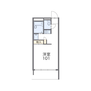 1K Apartment in Nishiyahata - Kai-shi Floorplan