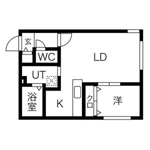1LDK Mansion in Minami7-jonishi - Sapporo-shi Chuo-ku Floorplan