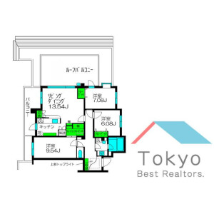 3LDK Mansion in Nakai - Shinjuku-ku Floorplan