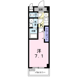 1K Mansion in Nishiarai - Adachi-ku Floorplan