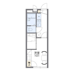 1K Apartment in Wakamiya - Nakano-ku Floorplan