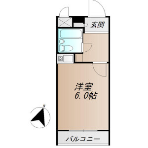 1R {building type} in Umezato - Suginami-ku Floorplan