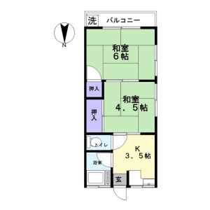 2K Apartment in Kahei - Adachi-ku Floorplan