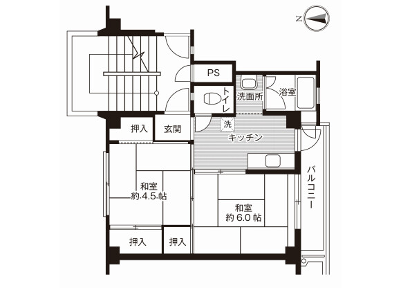2K Apartment to Rent in Ora-gun Oizumi-machi Floorplan