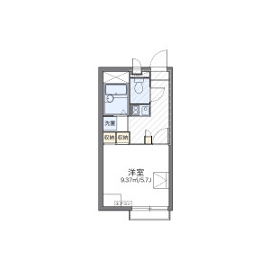 1K Apartment in Saiwai - Hamamatsu-shi Naka-ku Floorplan