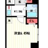 1Kマンション - 新宿区賃貸 間取り