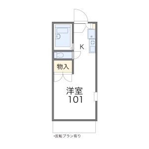 1K Mansion in Tokujocho - Nara-shi Floorplan