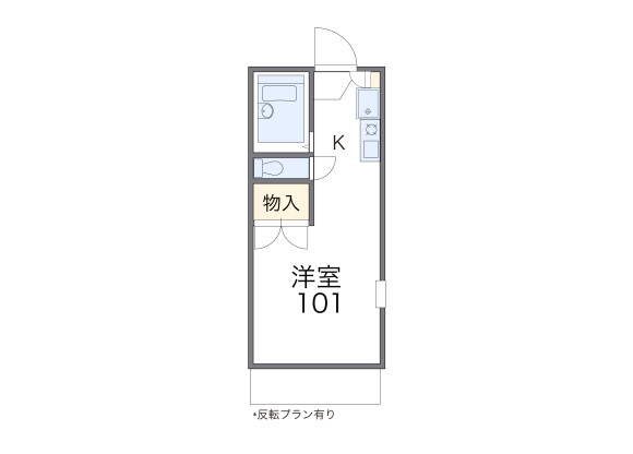 1K Apartment to Rent in Nara-shi Floorplan