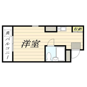 1R Mansion in Kyuden - Setagaya-ku Floorplan