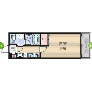 1K Mansion in Sakuragawa - Osaka-shi Naniwa-ku Floorplan