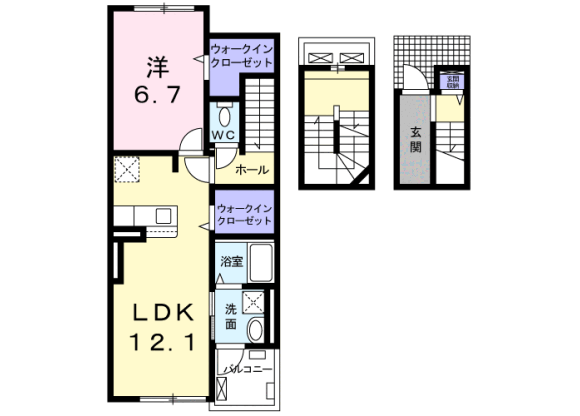 1LDK Apartment to Rent in Machida-shi Floorplan