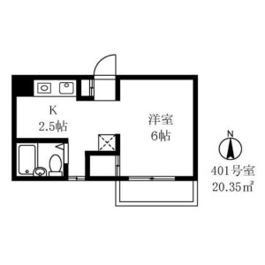 1R Mansion in Komaba - Meguro-ku Floorplan