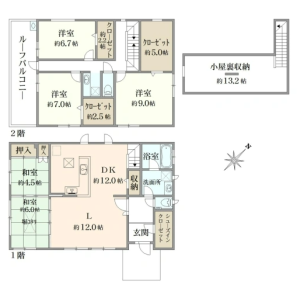 5LDK {building type} in Takaidonishi - Suginami-ku Floorplan