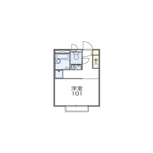 1K Apartment in Miyamoto - Funabashi-shi Floorplan