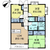 3LDK Apartment to Buy in Chofu-shi Floorplan