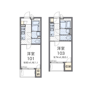 1K Mansion in Higashiyotsugi - Katsushika-ku Floorplan