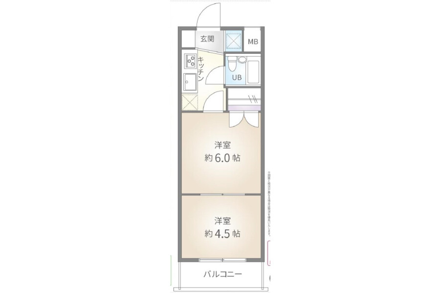 2K Apartment to Buy in Toshima-ku Floorplan