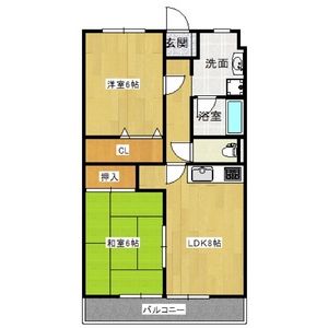2LDK Mansion in Okino - Higashiomi-shi Floorplan