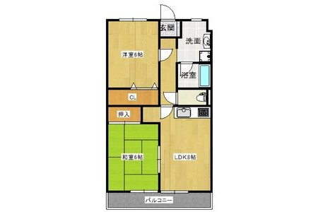 2LDK Apartment to Rent in Higashiomi-shi Floorplan