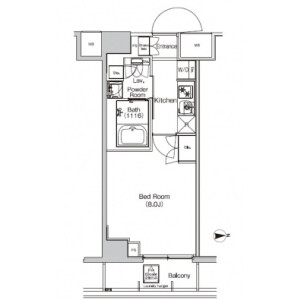1K Mansion in Sotokanda - Chiyoda-ku Floorplan
