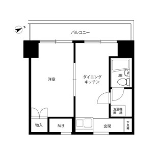 1DK {building type} in Nakameguro - Meguro-ku Floorplan