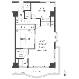 2LDK Mansion in Oishi - Minamitsuru-gun Fujikawaguchiko-machi Floorplan