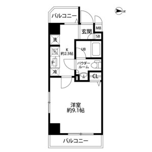 1K Mansion in Tatekawa - Sumida-ku Floorplan