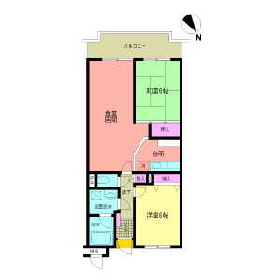 2LDK Mansion in Yayoicho - Nakano-ku Floorplan
