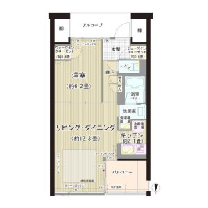1LDK Mansion in Kinuta - Setagaya-ku Floorplan