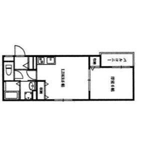 1LDK Mansion in Tagawakita - Osaka-shi Yodogawa-ku Floorplan