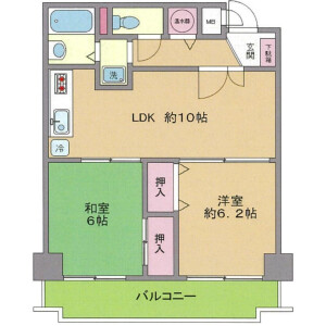 2LDK Mansion in Shibaura(2-4-chome) - Minato-ku Floorplan