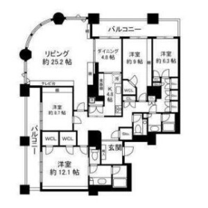 4LDK Mansion in Tsukuda - Chuo-ku Floorplan