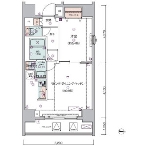 1LDK Mansion in Ishiwara - Sumida-ku Floorplan