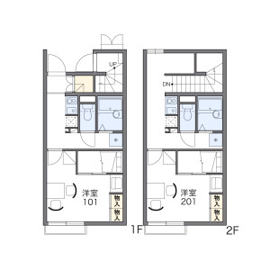 1K Apartment in Shimohiroya - Kawagoe-shi Floorplan