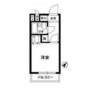 1R Mansion in Gotokuji - Setagaya-ku Floorplan
