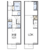 1LDK Apartment to Rent in Konosu-shi Floorplan