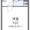 西東京市出租中的1K公寓 房屋格局