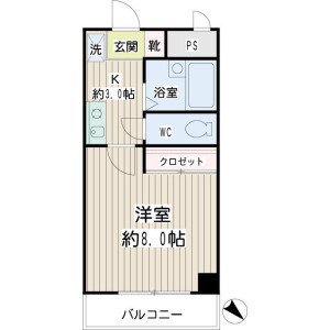 1K Mansion in Shimonamiki - Kawasaki-shi Kawasaki-ku Floorplan