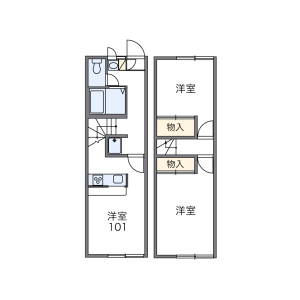 2DK Apartment in Shinnabe - Kumamoto-shi Floorplan