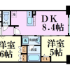 2SDK Apartment to Rent in Osaka-shi Chuo-ku Floorplan