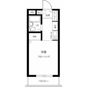 1K Mansion in Kanamachi - Katsushika-ku Floorplan