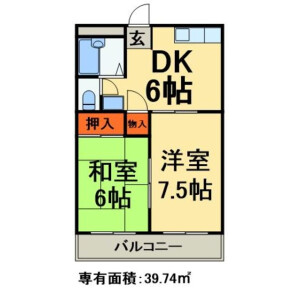 2DK Mansion in Aoi(4-6-chome) - Adachi-ku Floorplan