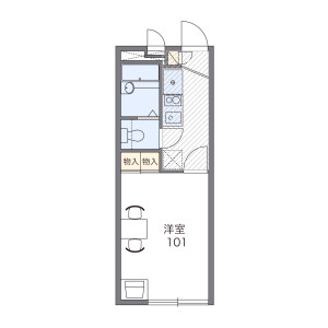1K Apartment in Kamikoshima - Nagasaki-shi Floorplan