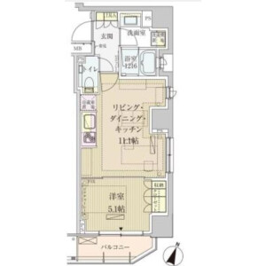 1LDK Mansion in Akasaka - Minato-ku Floorplan