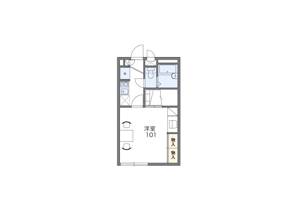 1K Apartment to Rent in Hidaka-shi Floorplan