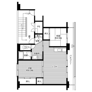 2LDK Mansion in Ebara - Fukaya-shi Floorplan