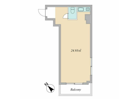 1R Apartment to Buy in Chuo-ku Floorplan