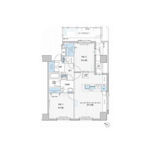 2LDK Mansion in Yutenji - Meguro-ku Floorplan