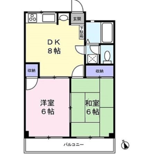2DK Mansion in Maginu - Kawasaki-shi Miyamae-ku Floorplan