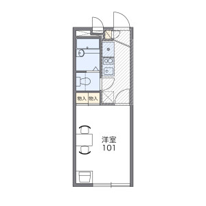 1K Apartment in Inaricho - Sasebo-shi Floorplan
